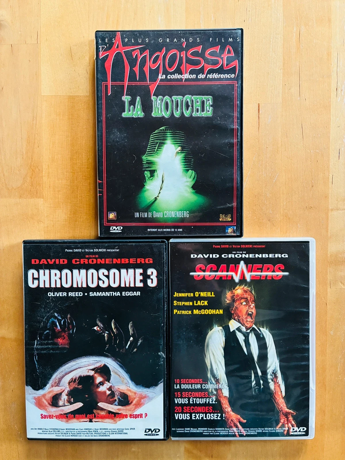 Lot 3 DVD cultes David Cronenberg.